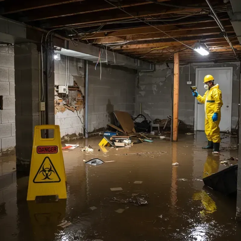 Flooded Basement Electrical Hazard in Kohler, WI Property