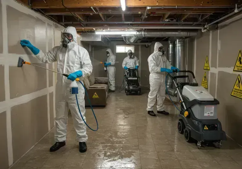 Basement Moisture Removal and Structural Drying process in Kohler, WI